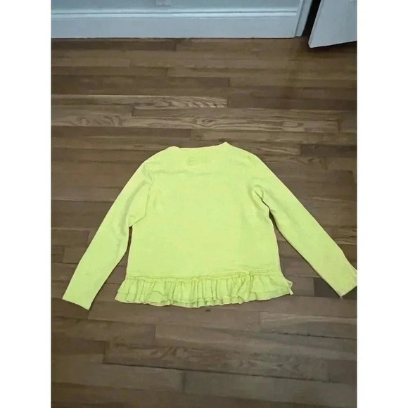 Neon Buddah Cape Side Pullover Women Yellow Cotton Ruffle Button Size PL - Picture 5 of 5